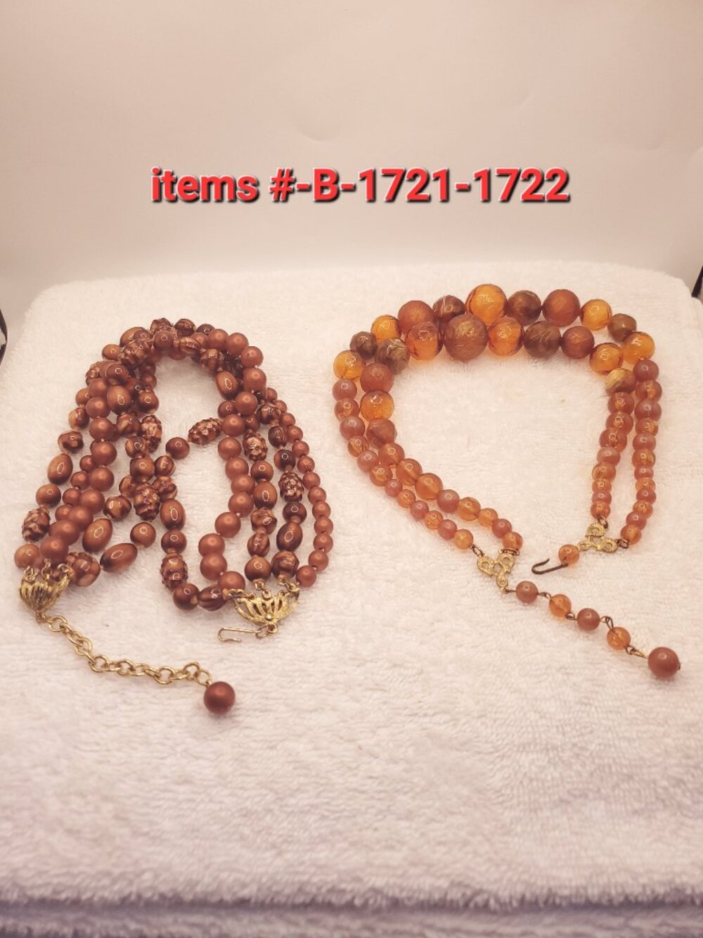 2 Necklaces items # B-1721-1722 ,. wt. 142 grams.
